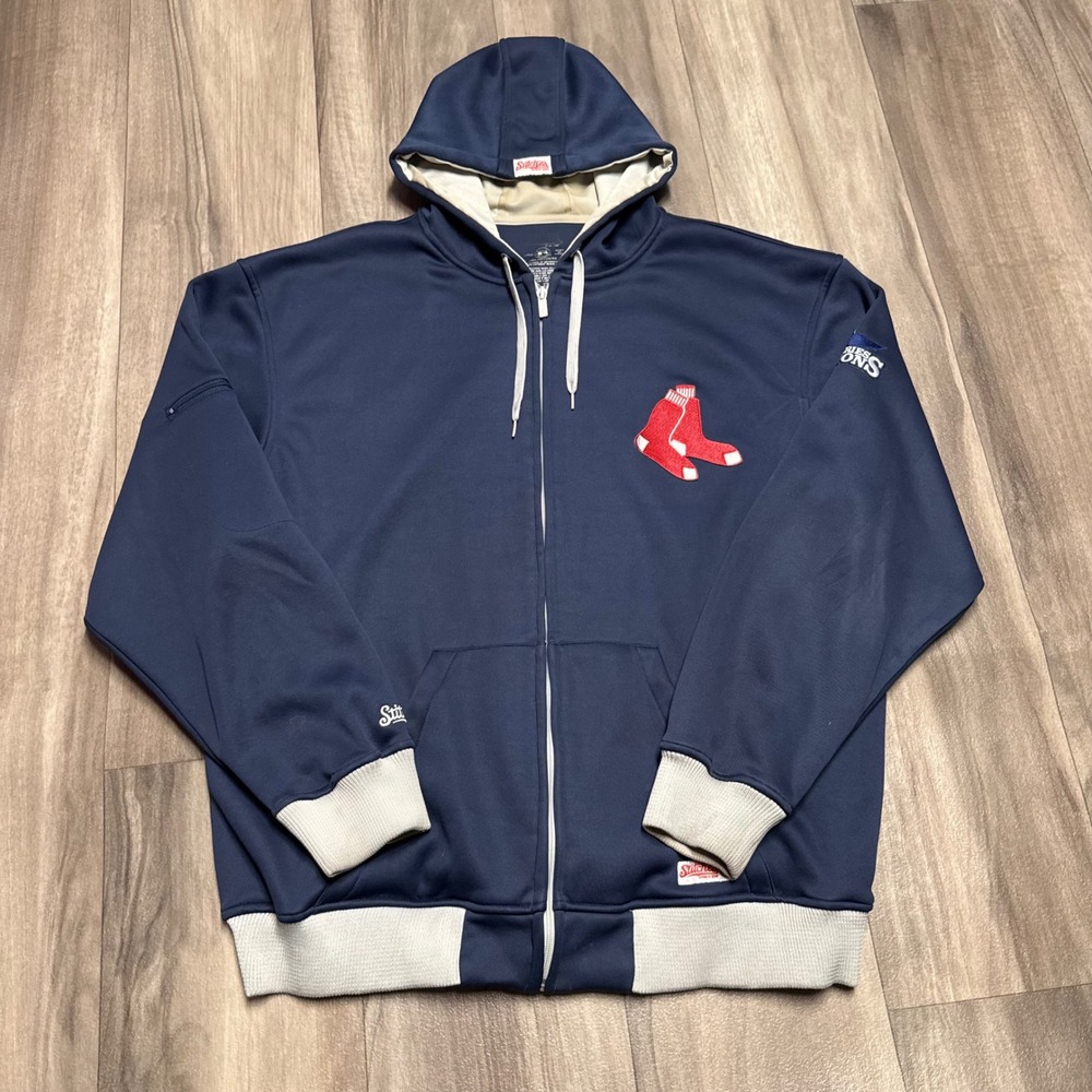Stitches Boston Red Sox 2013 World Series Champions Full Zip Hoodie Mens XL Navy